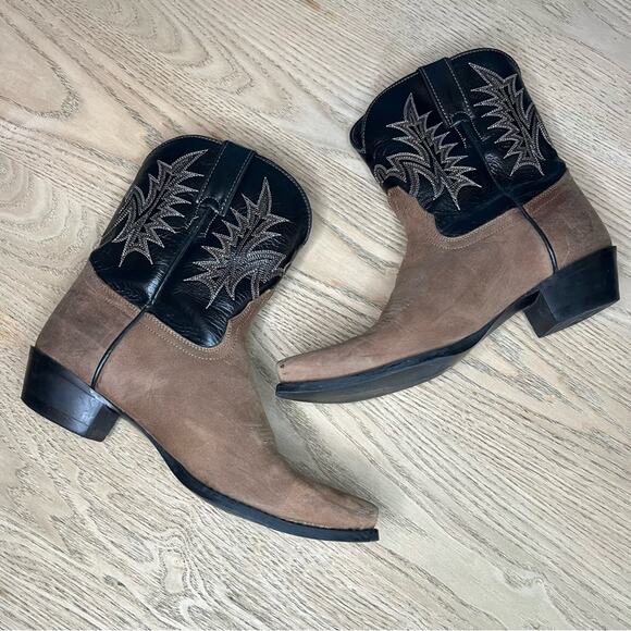 Tony Lama Vintage Suede Western Boots Pointy Toe Block Heel Women’s Size 6.5 - Picture 9 of 12